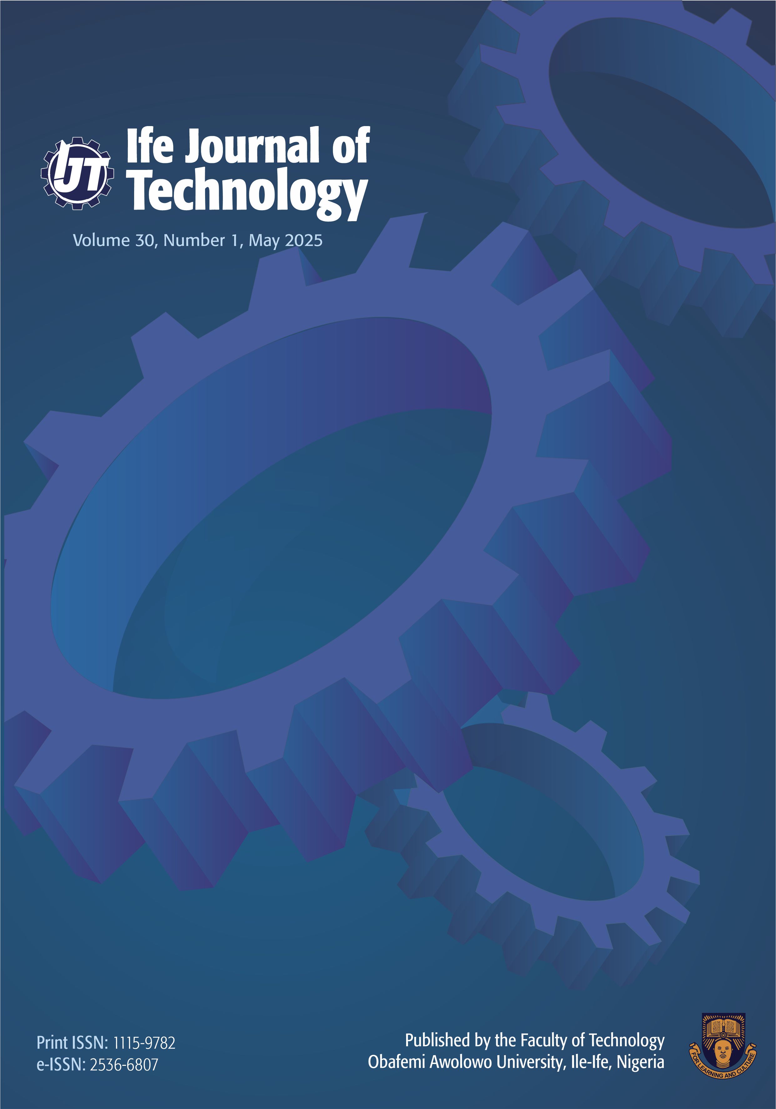 					View Vol. 30 No. 1 (2025): Ife Journal of Technology
				